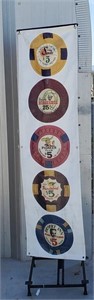 6 Foot Tall Casino Banner With Stand