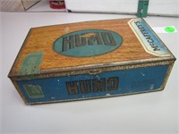 Vtge McCaffrey's Humo Cigar Tin Box 9x5&1/2x2&3/4