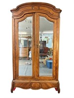 WALNUT FRENCH 2 DOOR WARDROBE