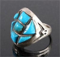 Navajo Sterling Silver Turquoise Ring