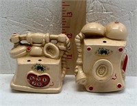 Vintage Telephone Salt & Pepper Shakers
