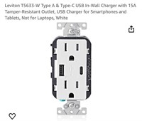 Leviton  Type A & Type-C USB In-Wall Charger