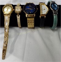 (5) Wrist Watches-Cardini-Hamilton-Hugo