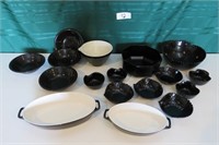 Black Glass Shell Dishes & More