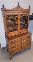 Federal Style Mahogany Secretary Desk Bookshelf