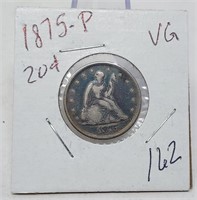 1875-P Twenty Cent VG