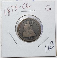 1875-CC Twenty Cent G