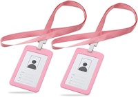 4 Pack Silicone ID Badge Holder Vertical