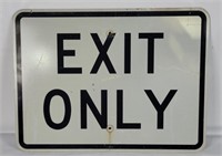 Exit Only Metal Street Sign