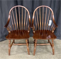 PAIR OF WINDSOR BACK CHAIRS