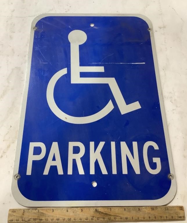 Metal no parking sign 12X18