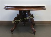 Vintage Victorian End Table w/ Marble Top