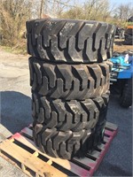 (4x) New 14-17.5 Extra Wall Skidloader Tires