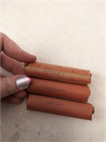 3 Rolls Unsearched Wheat Pennies