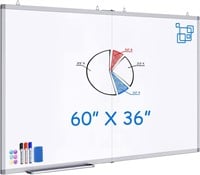 Large Magnetic Whiteboard  60 x 36  Foldable