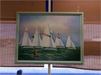 Sailboats painting