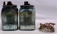 2 battery jars, The ECM Co., Boston, Mass.,