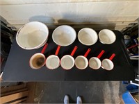 Mixing bowl and Pots