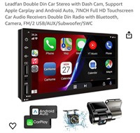 Leadfan Double Din Car Stereo with Dash Cam