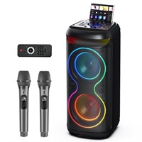 JYX Karaoke Machine with 2 Wireless Microphones