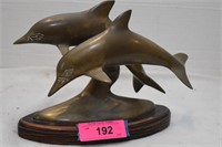 Brass Dolphin Statue