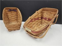 (2) Longaberger Baskets 10' and 13"