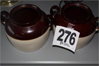 (2) Bean Pots (No Lids) (U241)