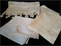 Vintage Cream Colored Table Linens