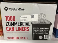MM 1000 commercial can liners 10 gallon