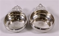 2 Sterling silver porringers, 204g, Wallace #4238,