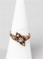 Antique 14K Rose Gold & Seed Pearl Ring
