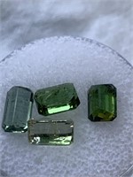 4.57ct Green Tourmaline Gemstones in Gem Jar