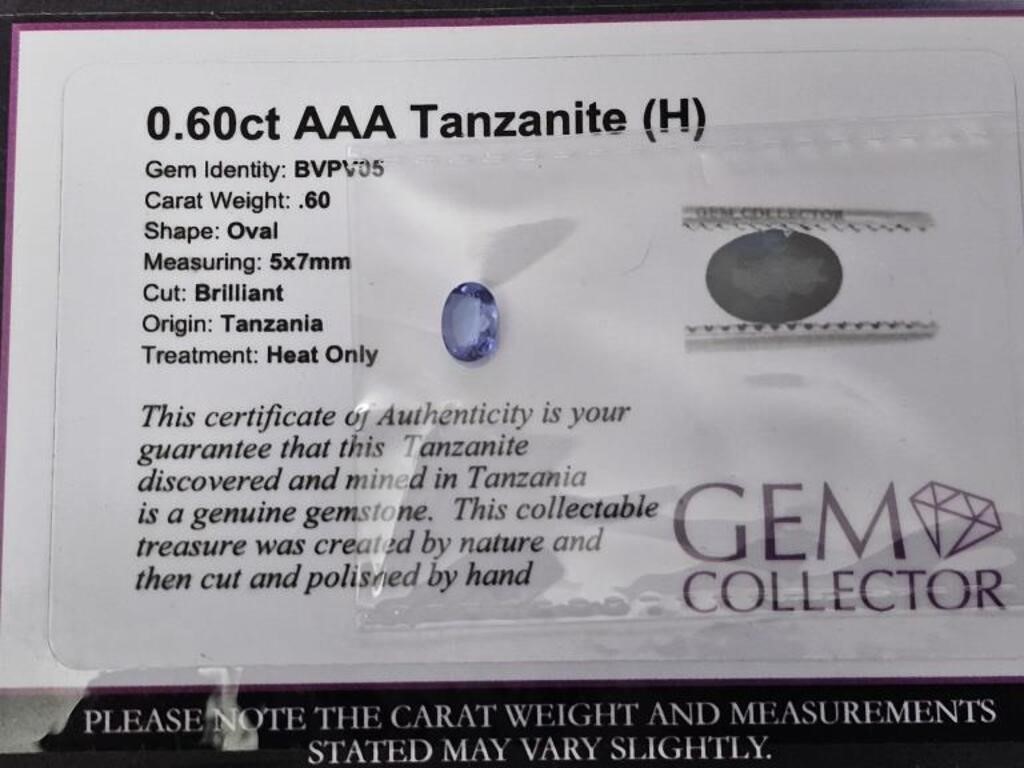 .60ct AAA Tanzanite