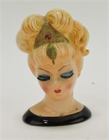Lefton lady head vase 4", 3516
