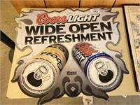 COORS LIGHT METAL SIGN