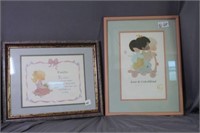 Two Framed Precious moments prints