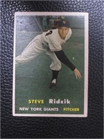 1957 TOPPS #123 STEVE RIDZIK NEW YORK GIANTS