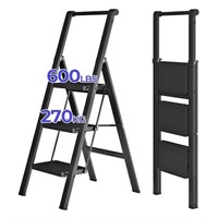 JOISCOPE 3 Step Ladder, Foldable Step Stools for