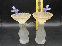 miniature glass bird baths