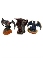 A Great Trio of Dragon Figurines