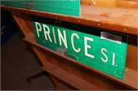 STREET SIGN ' PRINCE ST' DECOMISSIONED - 2 SIDED