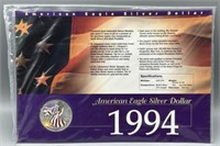 1994 American Eagle Silver Dollar .999 1oz