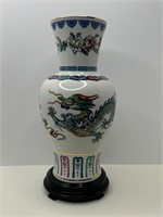 Dance of The Celestial Dragon Vase With Base