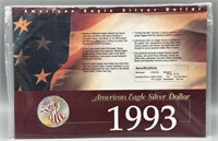 1993 American Eagle Silver Dollar .999 1oz