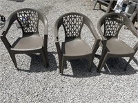 Three patio chairs