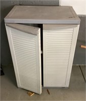 Plastic garage storage cabinet