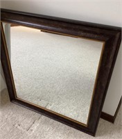 30" square framed wall mirror