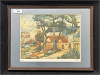 Elaine Thiollier Framed Watercolor 97/275.