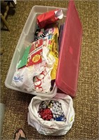 large tote of wrapping paper, bags and bows