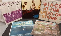 Vinyl records. Foreigner, The beach boys, charlie